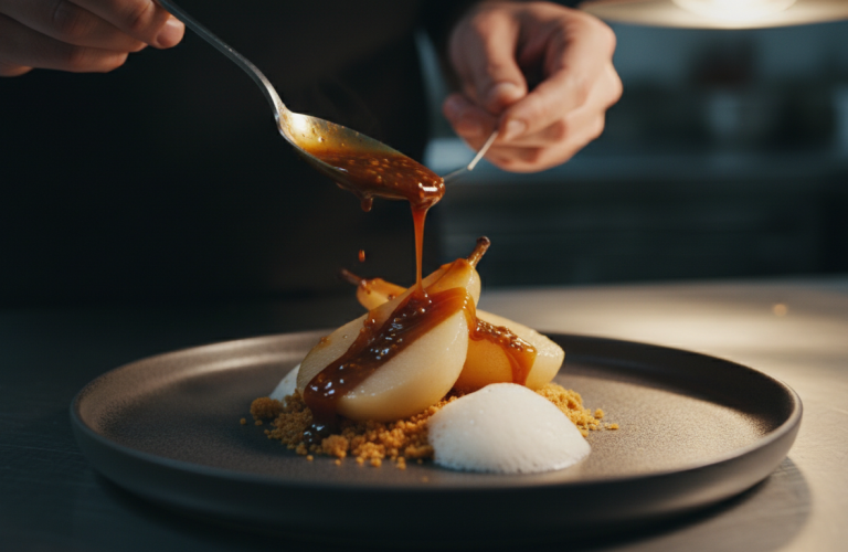 découvrez la création poire-sauce innovante qui a conquis le jury et remporté le titre de champion de france du dessert 2026, une alliance parfaite de saveurs et de créativité.