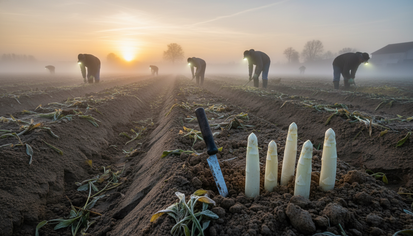 découvrez les étapes clés pour récolter l'asperge parfaite dans le loudunais, du lever du jour à l'immersion glacée, un savoir-faire authentique et traditionnel.