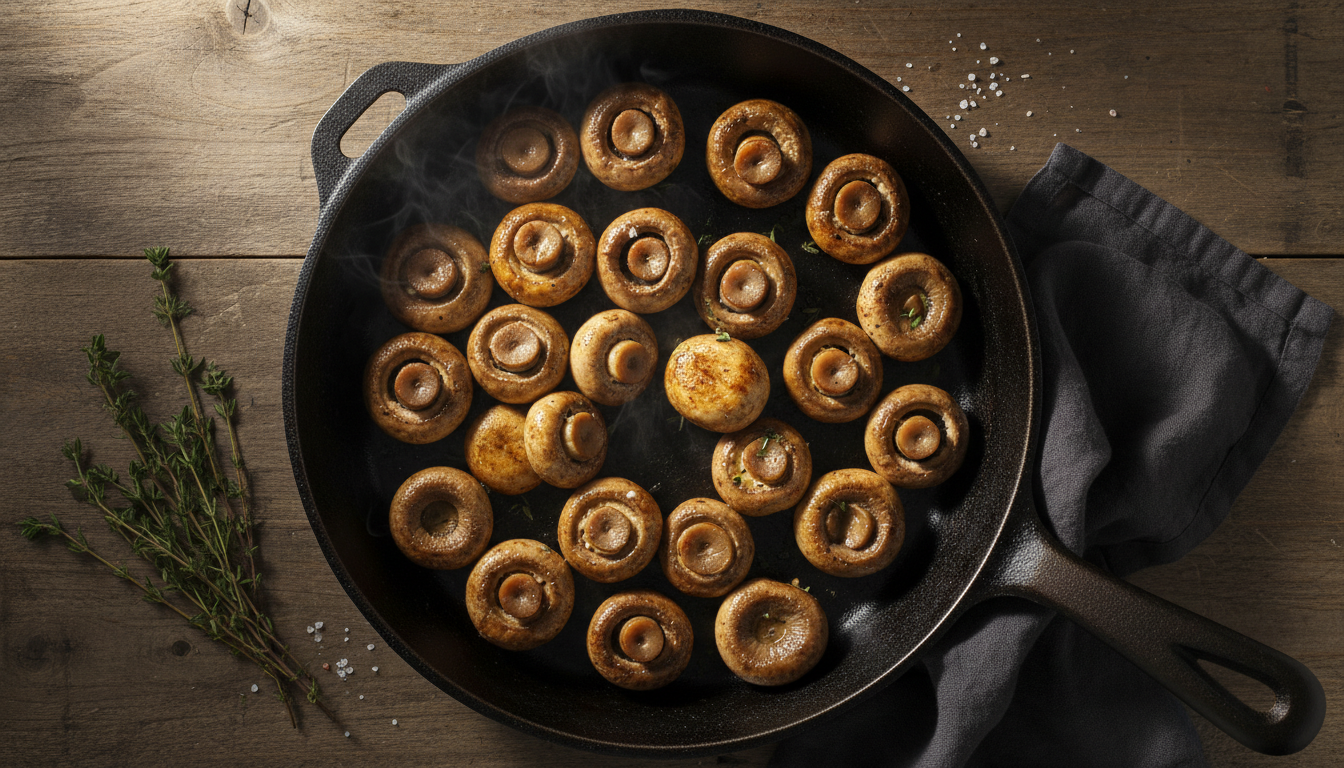 découvrez le secret d'étchebest pour des champignons caramélisés parfaitement croustillants, une technique simple qui a révolutionné ma cuisine en interdisant de les toucher pendant la cuisson.