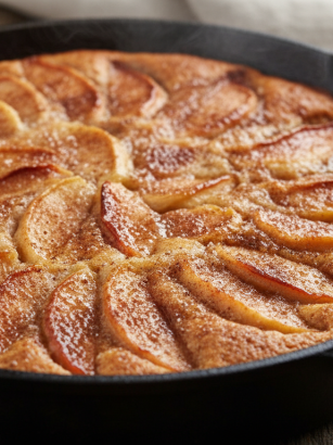 découvrez notre recette rapide et savoureuse de gâteau aux pommes préparé à la poêle, sans besoin de four. un dessert facile et délicieux pour toutes les occasions !