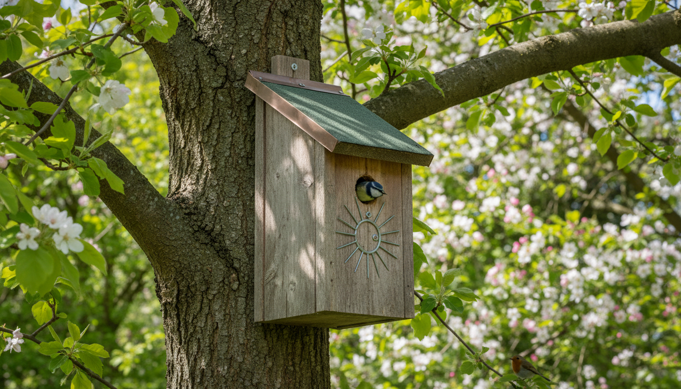 Nichoir au jardin : un refuge clé qui séduit jusqu’à 10 espèces d’oiseaux au printemps