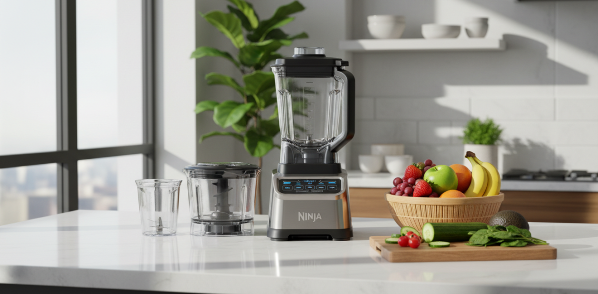 découvrez le ninja detect power blender processor pro 3-en-1, la fusion idéale de puissance exceptionnelle et polyvalence pour toutes vos préparations culinaires. un appareil performant qui simplifie votre cuisine au quotidien.