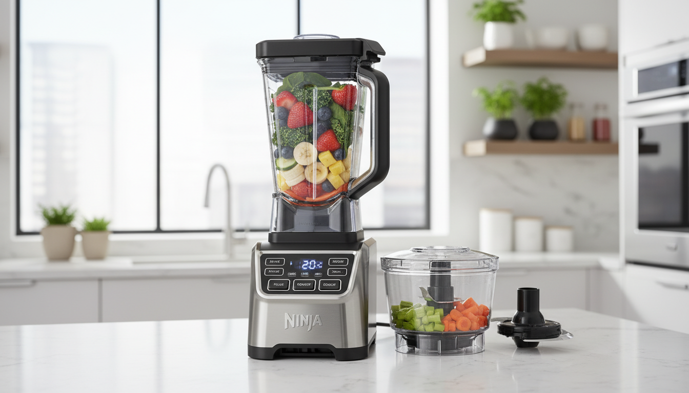 découvrez le ninja detect power blender processor pro 3-en-1, un appareil alliant puissance exceptionnelle et polyvalence pour préparer smoothies, sauces et bien plus avec une efficacité optimale.