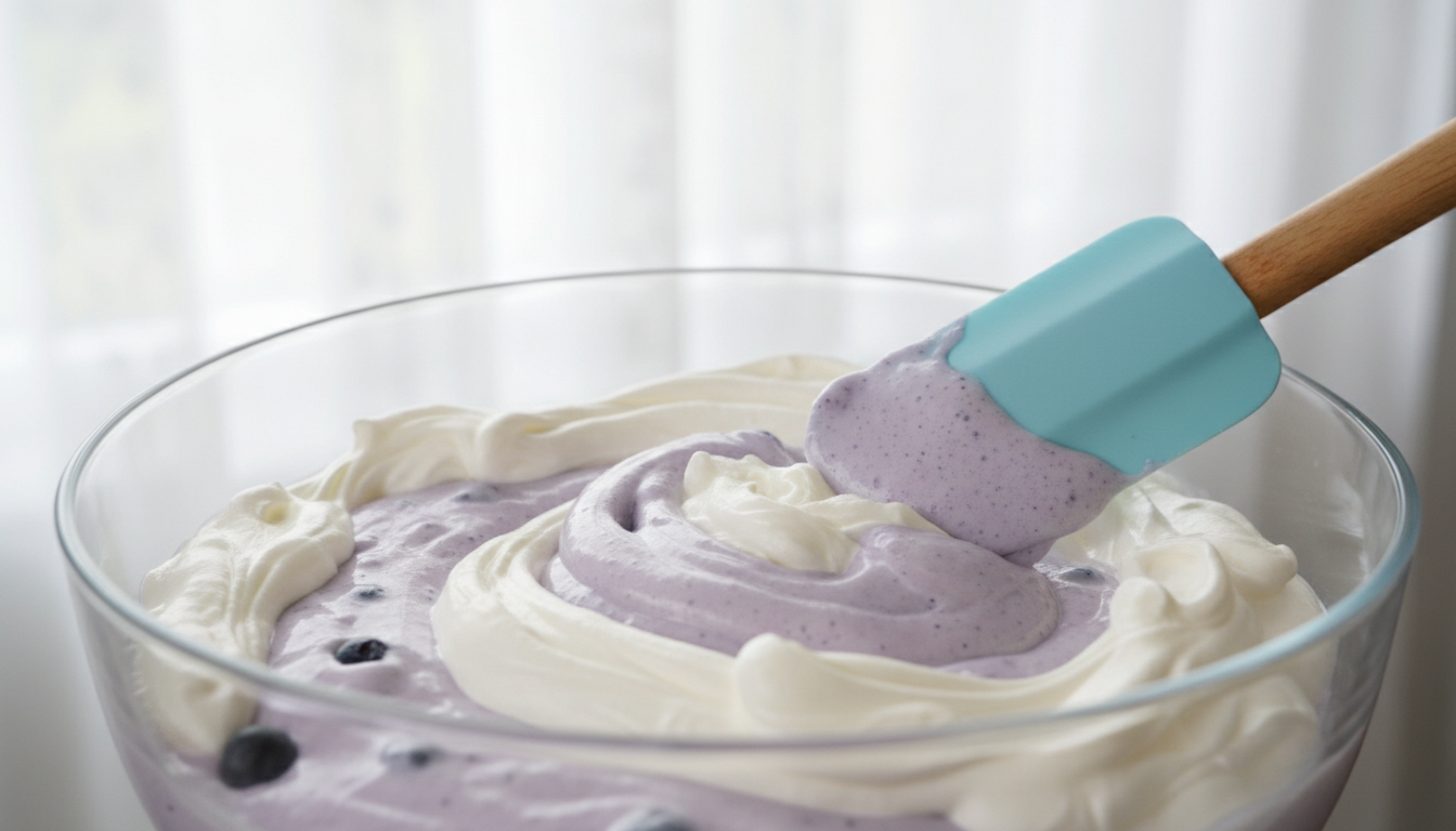découvrez notre roulé gourmand à la mousse légère de myrtilles, une douceur aérienne parfaite pour un moment de plaisir fruité et délicat.