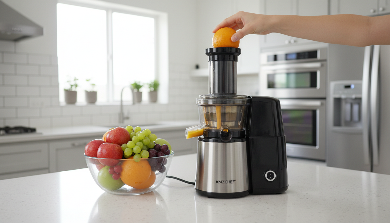 découvrez notre test complet du presse-agrumes amzchef 250w, offrant une grande ouverture pour tous types d'agrumes et une utilisation mains libres pratique pour un jus frais et facile à préparer.