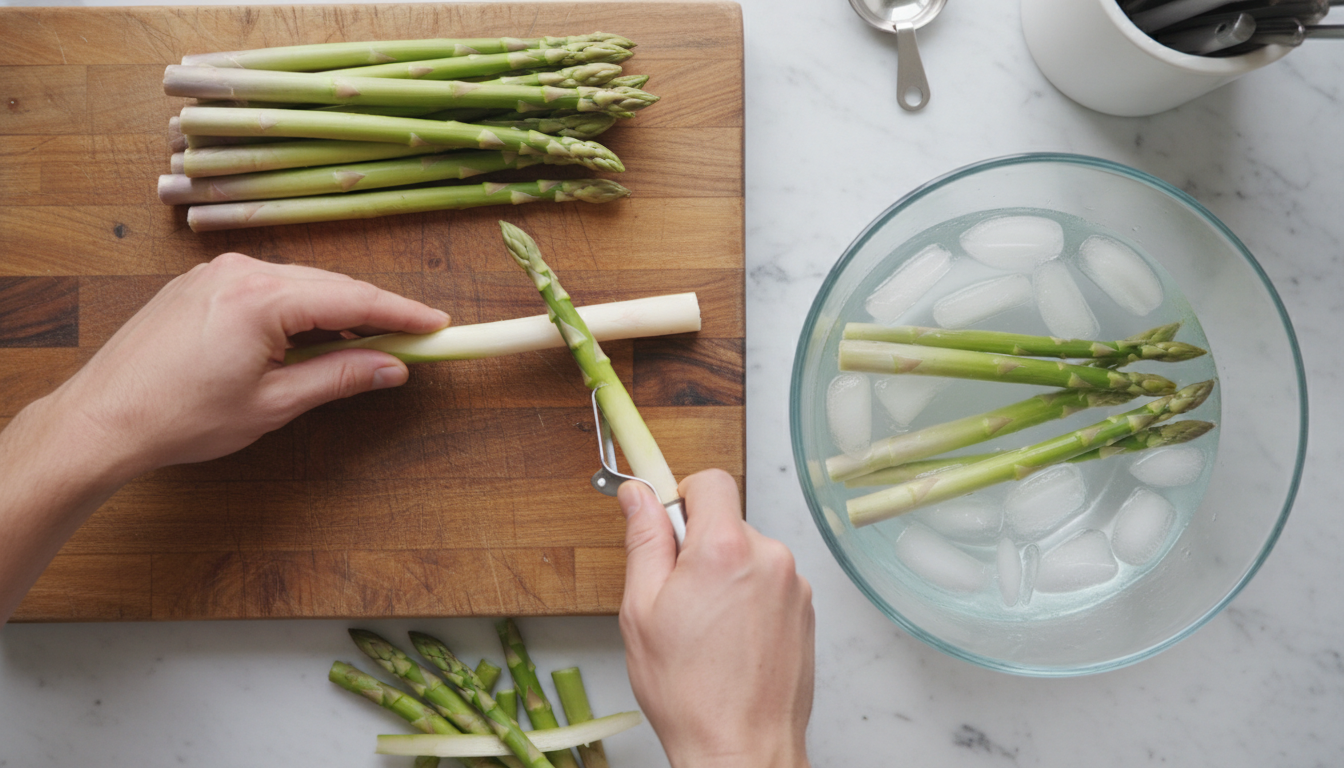 découvrez comment préparer parfaitement des asperges filandreuses grâce à une astuce simple partagée par un maraîcher expérimenté.