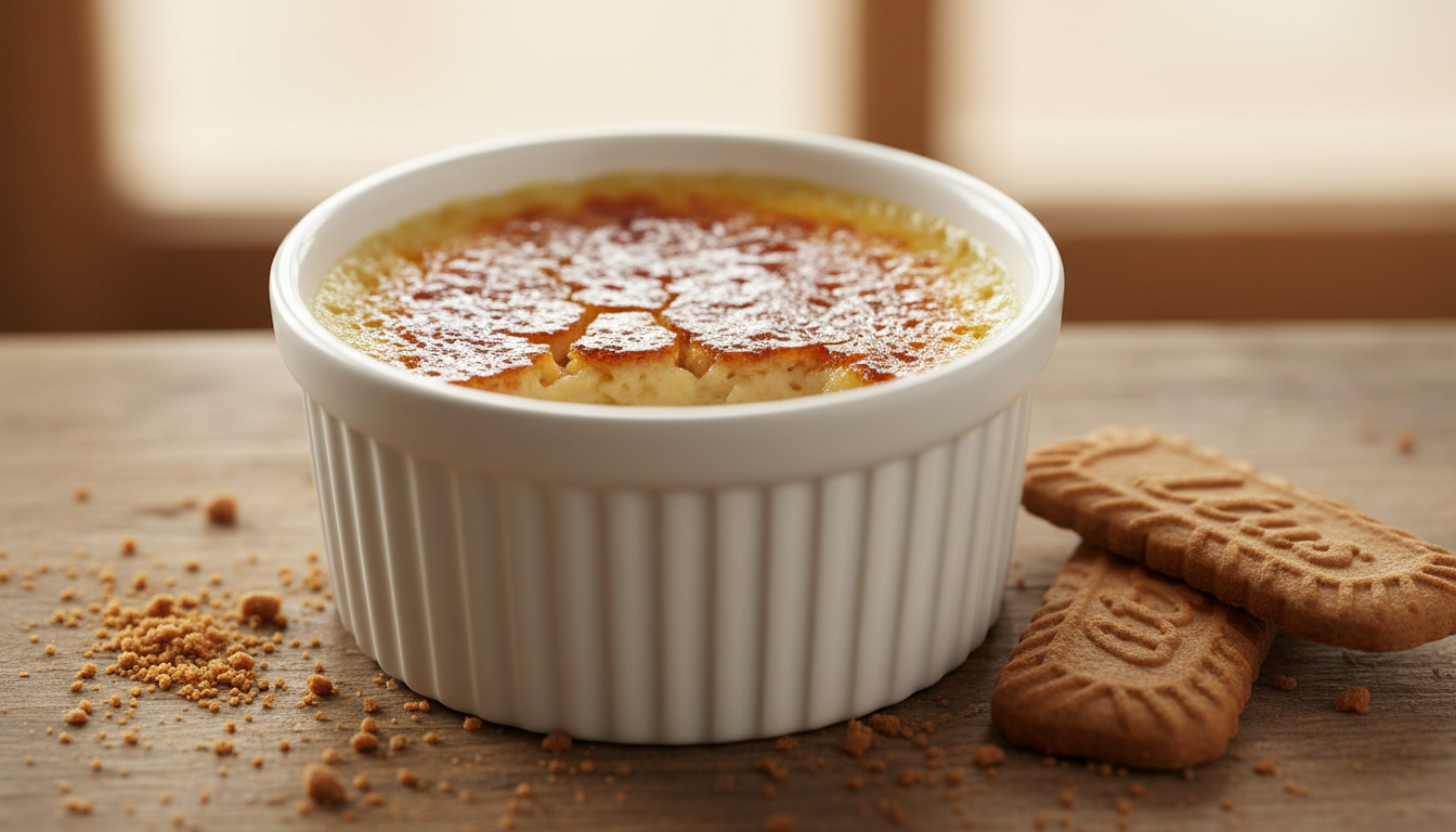 découvrez notre recette rapide et facile de crème brûlée légère au spéculoos, un dessert gourmand parfait pour se faire plaisir sans attendre.