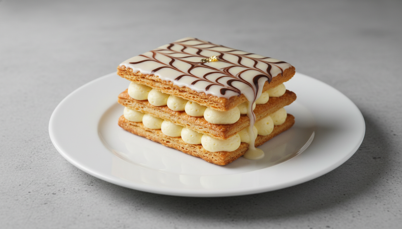 découvrez la recette incontournable du mille-feuille à la crème pâtissière légère, un dessert croquant et gourmand qui ravira vos papilles à chaque bouchée.
