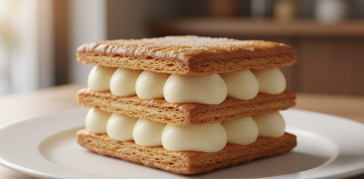 découvrez la recette incontournable du mille-feuille à la crème pâtissière légère, un dessert croquant et gourmand qui saura séduire tous les palais.