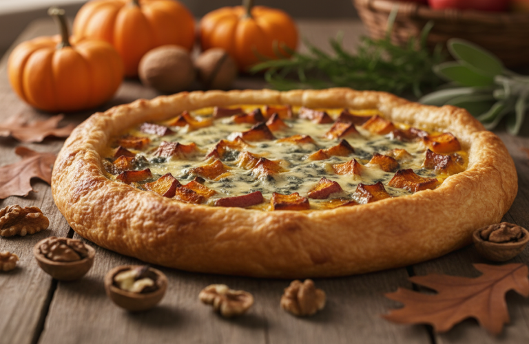 découvrez notre recette facile de tarte au fromage bleu et patates douces, parfaite pour un délice automnal savoureux et réconfortant.