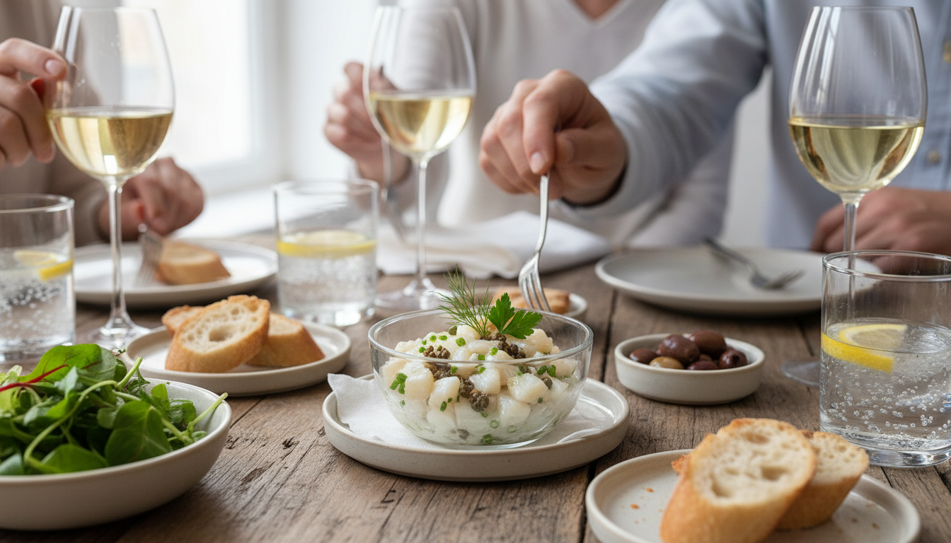 découvrez notre recette fraîcheur de tartare de poisson blanc aux câpres, parfaite pour un moment convivial entre amis. un délice partagé alliant saveurs délicates et authenticité.