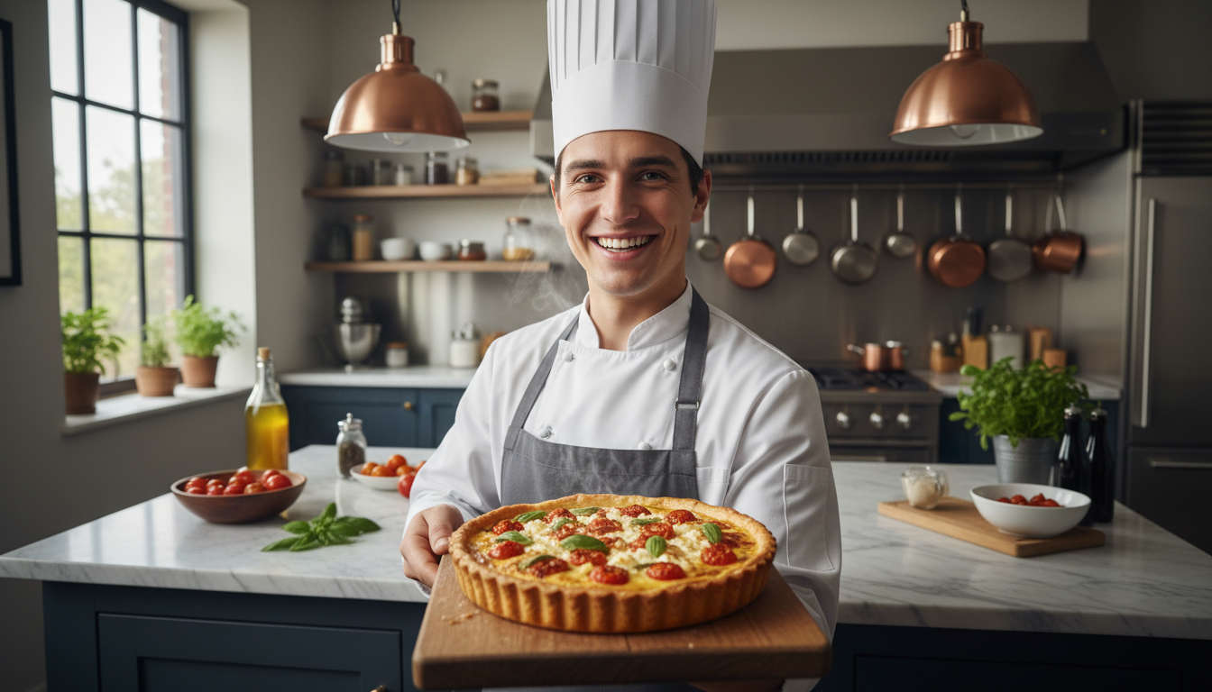 découvrez notre tarte légère au chou-fleur, jambon savoureux et une touche délicate de muscade, parfaite pour un repas gourmand et équilibré.