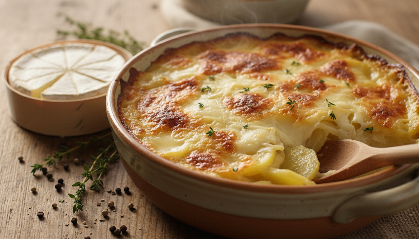 découvrez la recette irrésistible du gratin de pommes de terre au camembert, une gourmandise fondante et savoureuse à partager en famille ou entre amis.