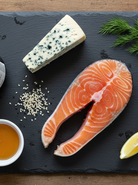 découvrez notre recette de saumon caramélisé au soja et fromage bleu, une alliance savoureuse et irrésistible qui ravira vos papilles. facile à préparer, idéale pour un repas gourmand.