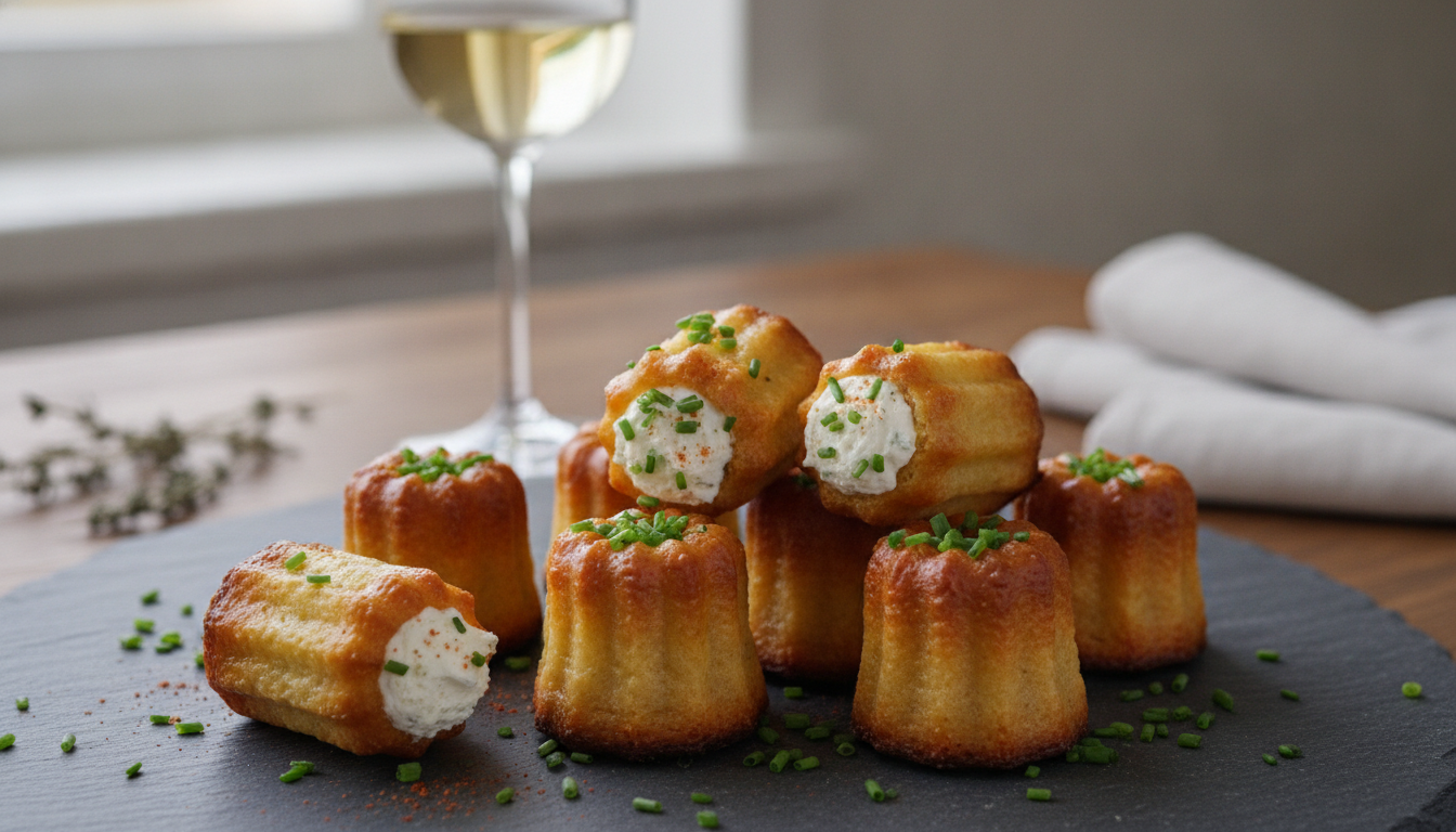 Cannelés transformés en profiteroles salées au fromage frais : une recette inventive et savoureuse