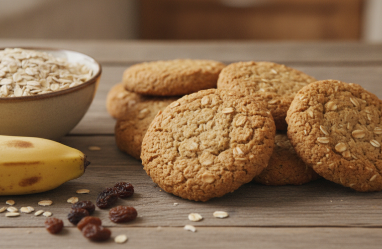 découvrez une recette facile et saine de cookies aux flocons d’avoine, gourmande et sans beurre ni sucre, réalisée avec seulement 3 ingrédients simples.