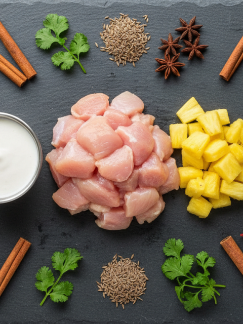 découvrez notre recette facile de poulet au curry et ananas en sachets, une délicieuse fusion sucrée-salée pour un repas léger et savoureux.