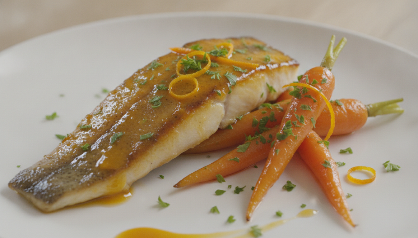 savourez un pavé de truite à l’orange accompagné de carottes glacées au miel, une recette légère alliant gourmandise et bien-être pour un repas sain et délicieux.