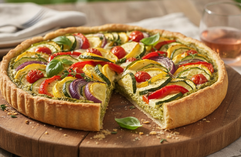 découvrez ma tarte estivale aux légumes du soleil, une recette gourmande et surprenante qui a conquis mes invités comme si elle venait d'une pâtisserie.
