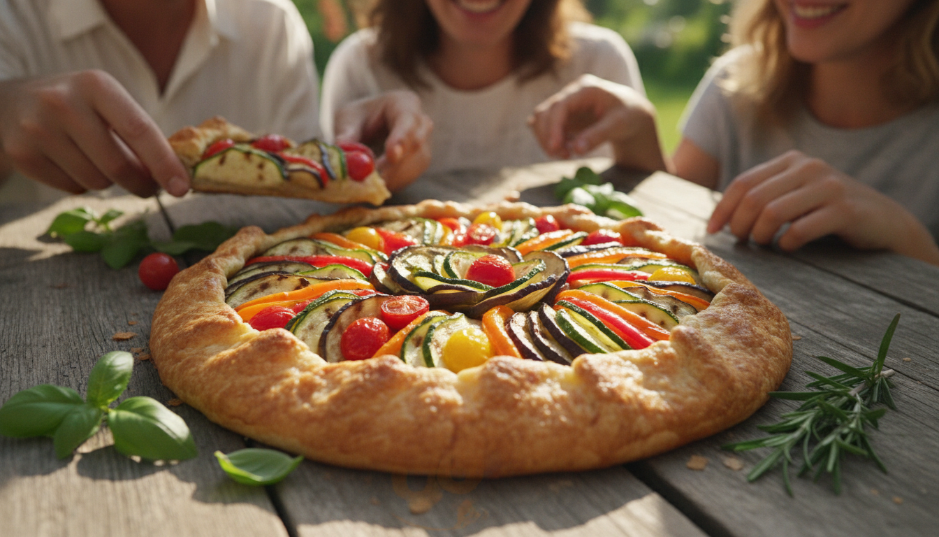 découvrez ma tarte estivale aux légumes du soleil, une recette gourmande et surprenante qui a conquis mes invités au point qu'ils l'ont prise pour une spécialité achetée en boutique.