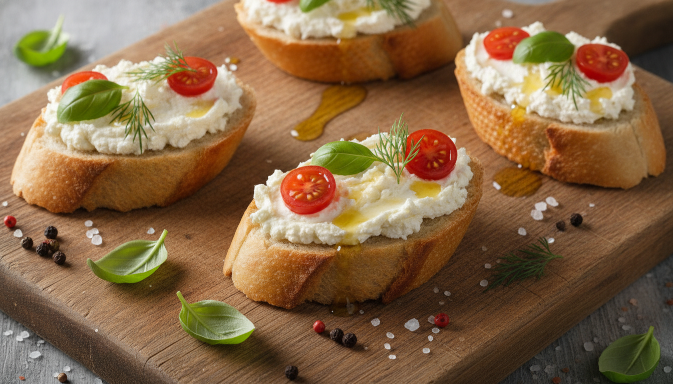 découvrez notre recette facile de mini-tartines gourmandes au fromage frais, idéales pour des saveurs fraîches et irrésistibles en toute simplicité.