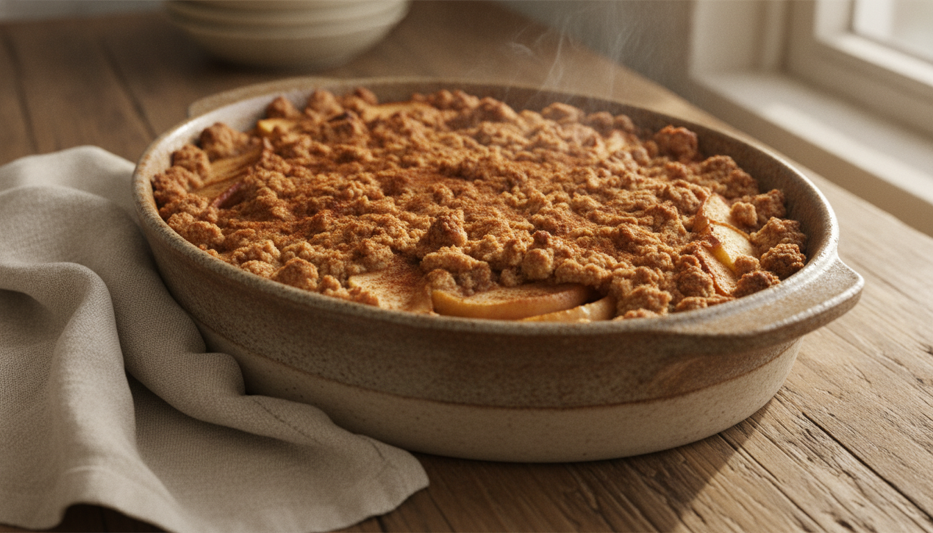 découvrez une recette facile et savoureuse de crumble léger aux pommes et poires à la cannelle, idéale pour un dessert gourmand et sain.