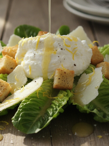 découvrez notre recette de salade césar revisitée avec une touche de fraîcheur grâce au fromage frais, pour un repas gourmand et léger.