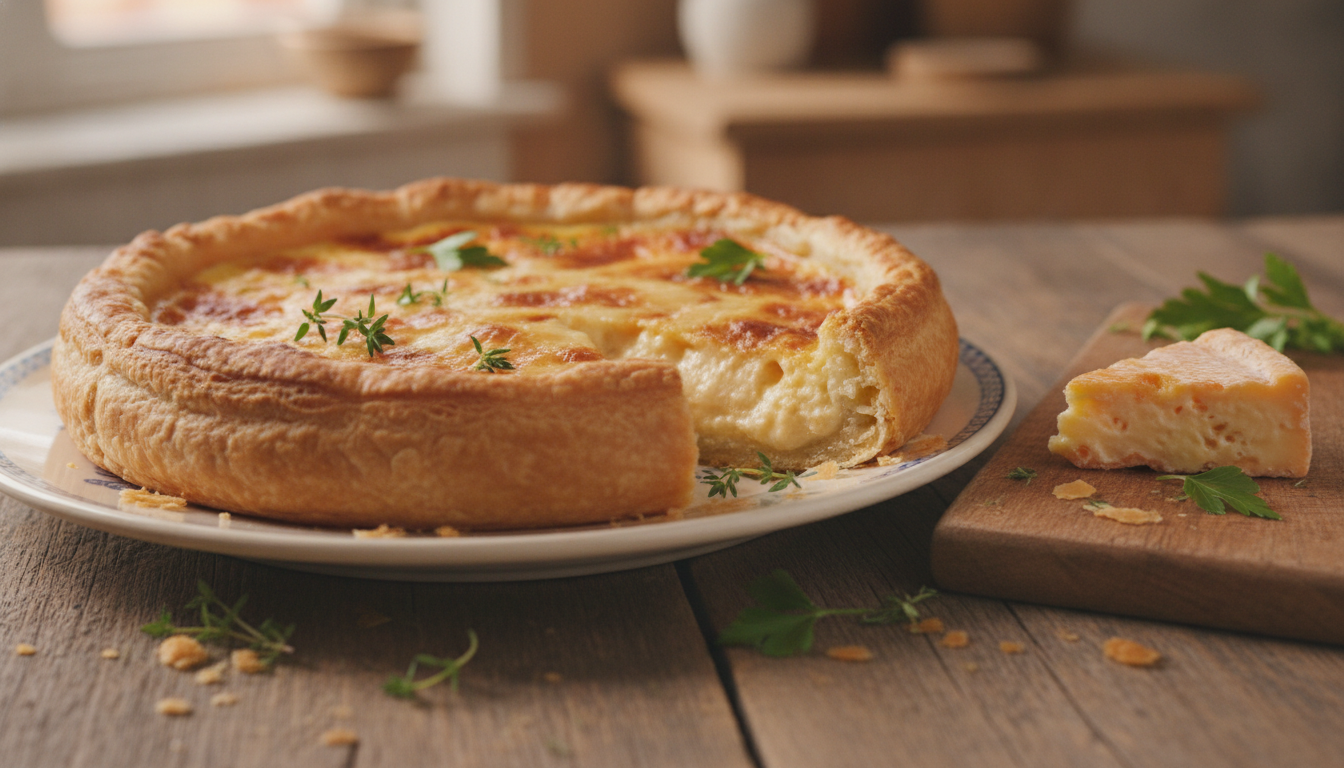 Savourez la recette authentique et gourmande de la Flamiche au Maroilles