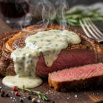 découvrez notre recette gourmande d'une tendre entrecôte nappée d'une sauce crémeuse au fromage saint agur, pour un moment de plaisir exquis et savoureux.