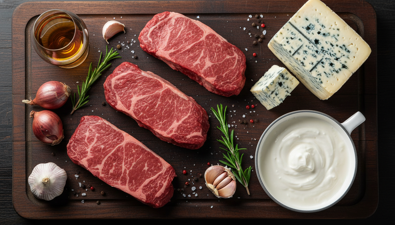 découvrez notre recette gourmande d'entrecôte tendre nappée d'une sauce crémeuse au saint agur, parfaite pour un repas savoureux et réconfortant.