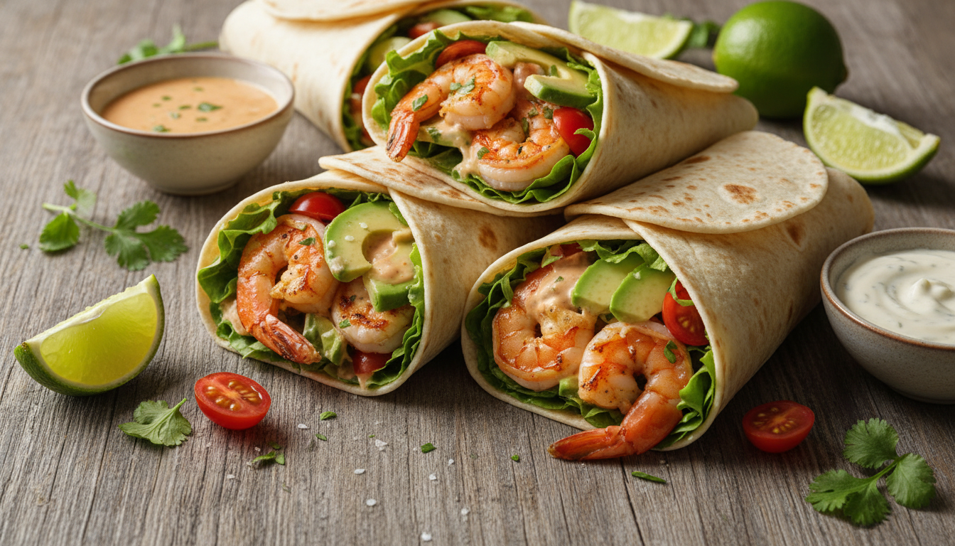 découvrez notre recette facile et savoureuse de wraps aux crevettes, parfaite pour un repas rapide et gourmand. à tester absolument pour régaler toute la famille !