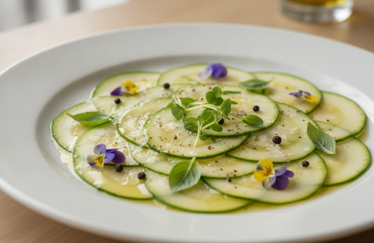 découvrez notre recette de carpaccio de courgettes crues, une entrée légère et raffinée parfaite pour apporter fraîcheur et saveurs à vos repas.