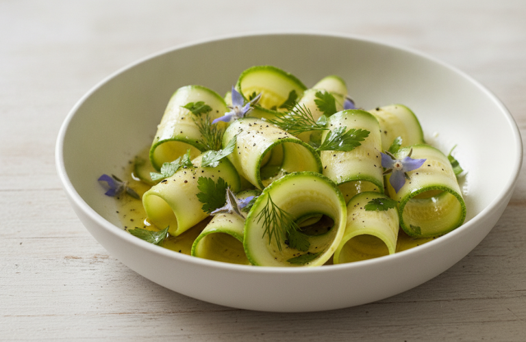 découvrez le secret d'une fraîcheur irrésistible avec nos courgettes marinées crues, parfaites pour apporter légèreté et saveur à vos repas.
