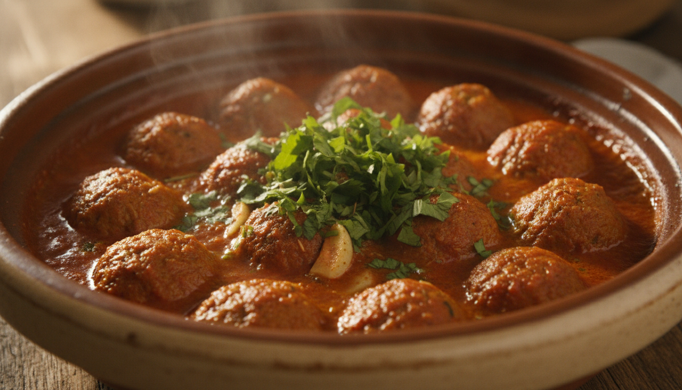 savourez un voyage gourmand avec nos boulettes de poisson aux épices marocaines accompagnées d'une basboussa fondante sucrée, pour une expérience méditerranéenne authentique et délicieuse.