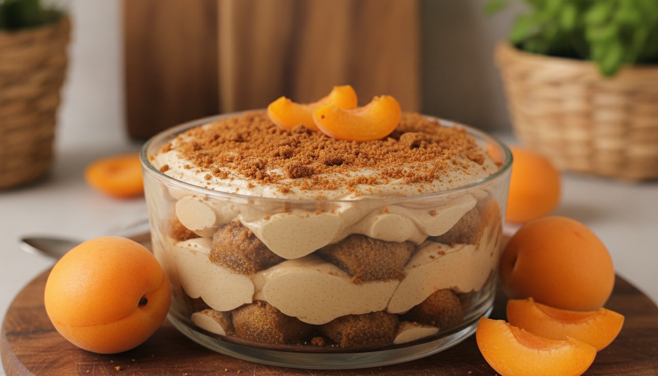 découvrez le tiramisu aux spéculoos, un dessert gourmand et irrésistible qui sublime la douceur des abricots de saison pour un plaisir fruité et croustillant.