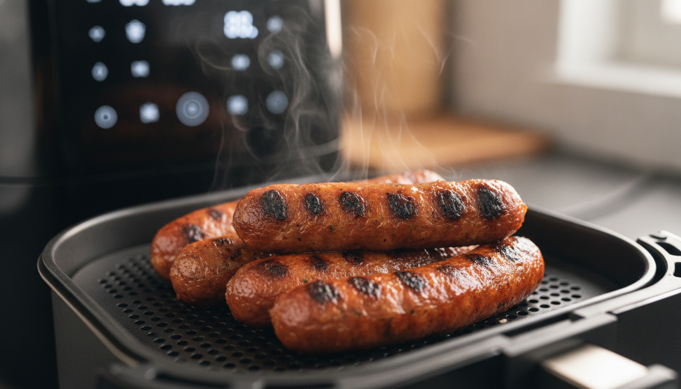 découvrez comment préparer des merguez croustillantes en seulement 12 minutes grâce à l’air fryer. suivez nos astuces pour une cuisson parfaite et un goût savoureux à chaque fois.