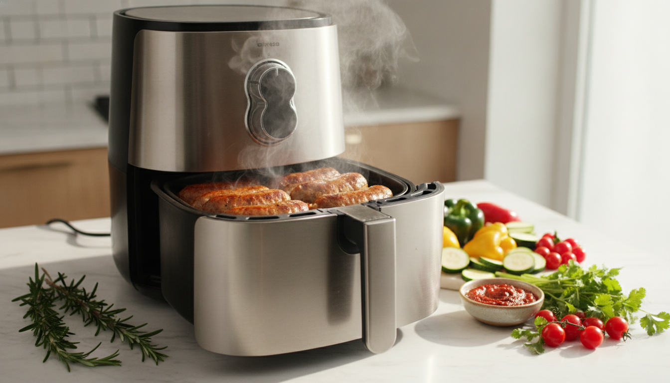 découvrez comment l'air fryer transforme vos merguez d'été en grillades dorées et savoureuses, sans besoin d'allumer un four ou un barbecue.