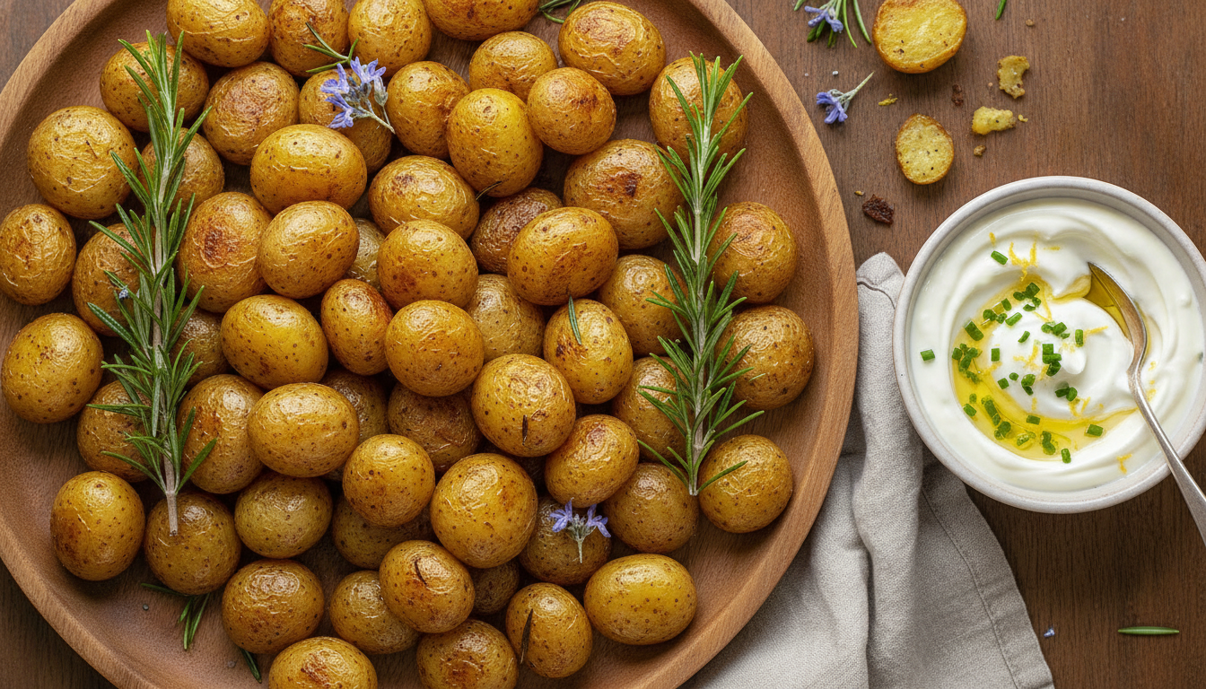 découvrez ma recette de rôti de pommes de terre au romarin et à l'ail qui a épaté mes invités, un plat savoureux digne d'un restaurant pour régaler toute la famille.