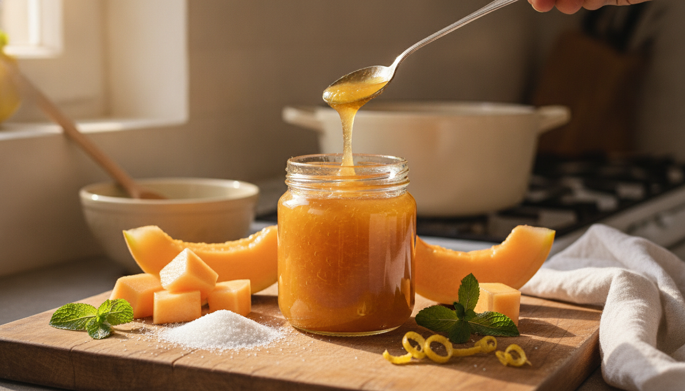 découvrez une recette facile et savoureuse de confiture maison au melon d’espagne, idéale pour savourer un délicieux petit-déjeuner fruité fait maison.