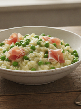 découvrez notre recette de risotto léger aux petits pois et jambon cru, un plat simple, savoureux et équilibré, parfait pour un repas gourmand et sain.
