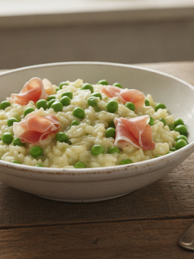 découvrez notre recette de risotto léger aux petits pois et jambon cru, un plat simple, savoureux et équilibré, parfait pour un repas gourmand et sain.