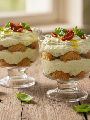 découvrez nos deux recettes incontournables de tiramisu salé, parfaites pour une fraîcheur garantie lors de vos repas d'été.