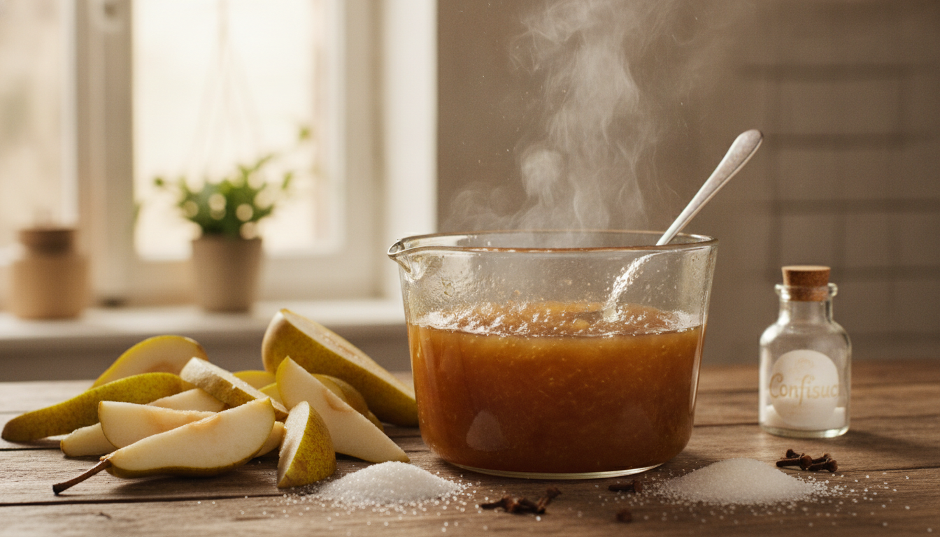 découvrez une recette simple et inratable de confiture de poires au doux parfum sucré, parfaite pour égayer vos petits-déjeuners avec confisuc.