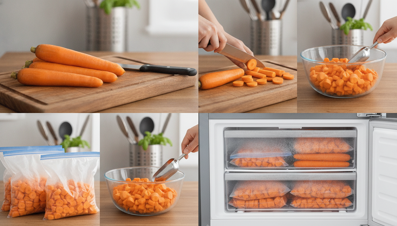 découvrez comment congeler vos carottes crues efficacement grâce à notre guide complet. astuces pratiques et conseils pour préserver leur fraîcheur et leurs nutriments.