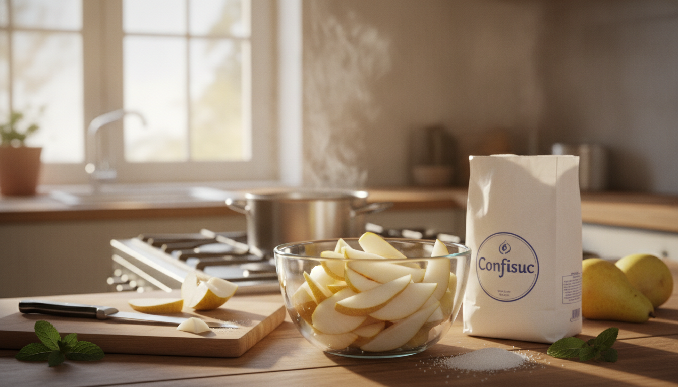 apprenez à préparer facilement une délicieuse confiture de poire avec confisuc. suivez notre recette simple pour savourer un goût authentique et naturel.