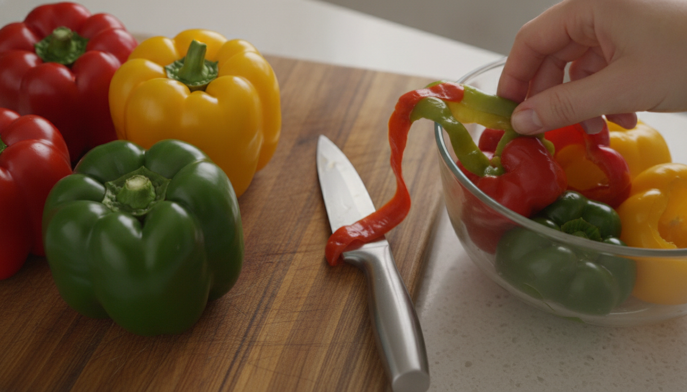 Méthodes faciles et efficaces pour retirer la peau des poivrons sans effort