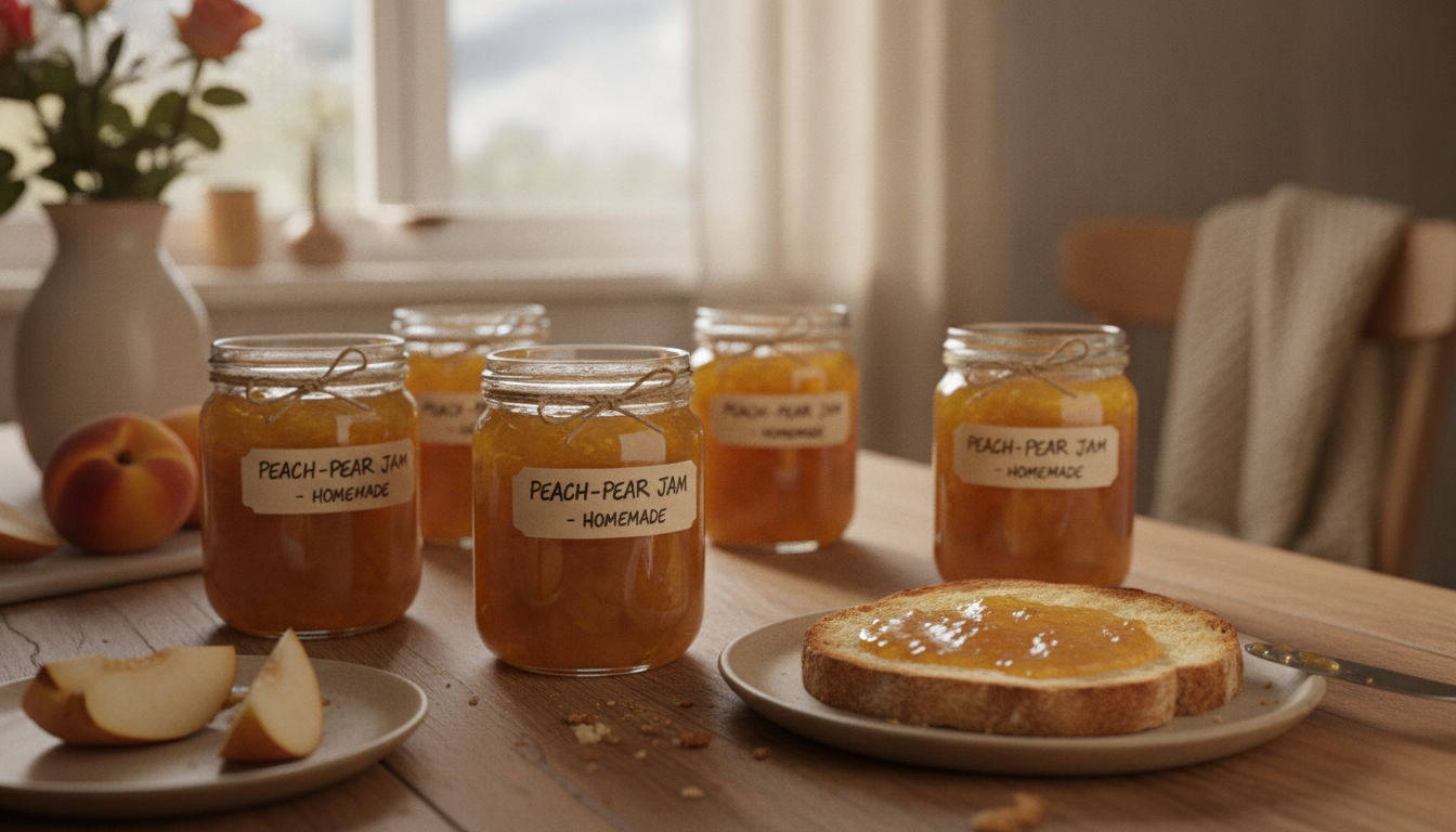 découvrez notre recette inratable de confiture maison pêche-poire, alliant simplicité de préparation et saveurs délicates pour un plaisir gourmand à chaque cuillerée.